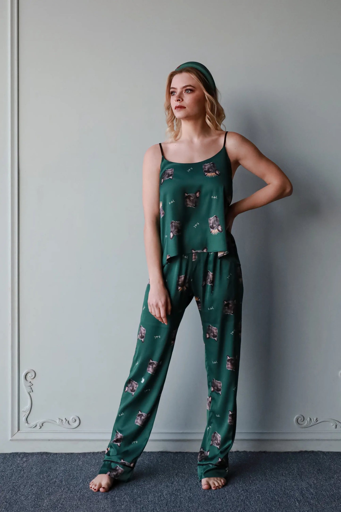 Pijama personalizada de pantalón - mujer (blusa+pantalón)